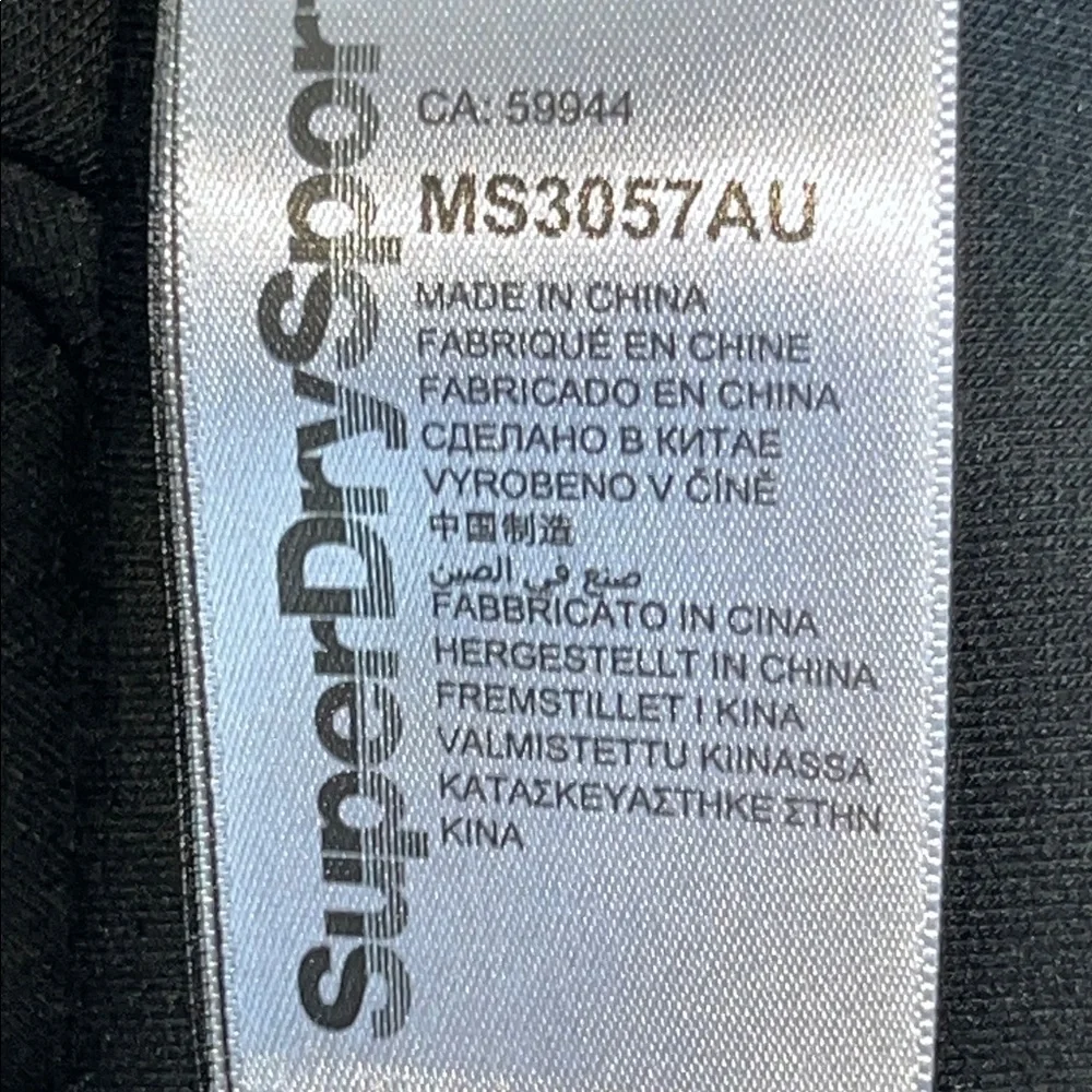 Superdry Sport Men's Gray Black Crewneck Sweatshirt Colorblock Warm Comfortable - Picture 5 of 10